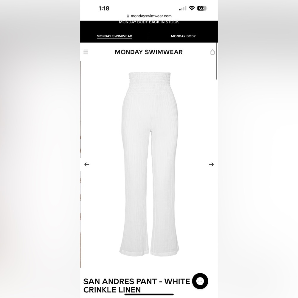White Linen Pants - Crinkle
